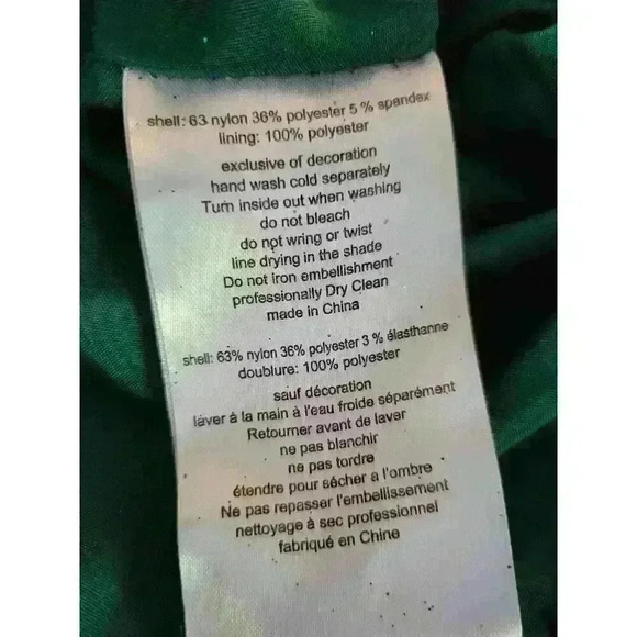 Jules And Cleo Green Lace Mini A Line Dress Spaghetti Strap Scalloped Neckline - Picture 12 of 14